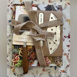 Charcuterie Board Accessory Set - Cheese Plane, Markers & Spreaders & Board Book